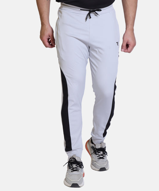 Mens Solid Grey Cotton Lycra Joggers