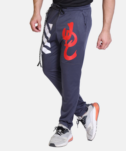 Stylish And Comfortable Full Length Red White Printed Cotton Lycra Lower For Mens
