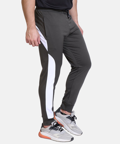 Mens Solid Olive Cotton Lycra Joggers