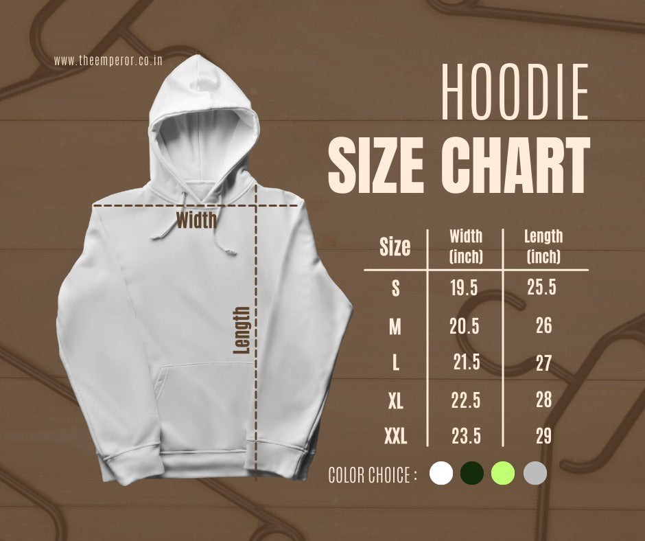 Red Color Back Printed Hooded 2 Thread Cotton Fleece Sweatshirt For Men