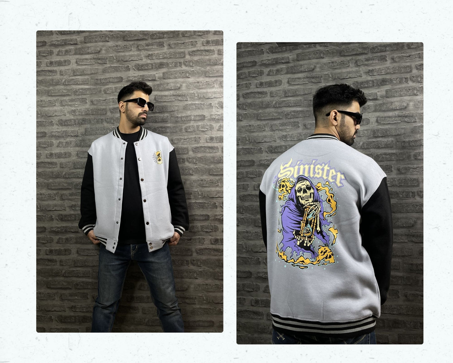 SINISTER VARSITY JACKET FOR MEN'S WEAR