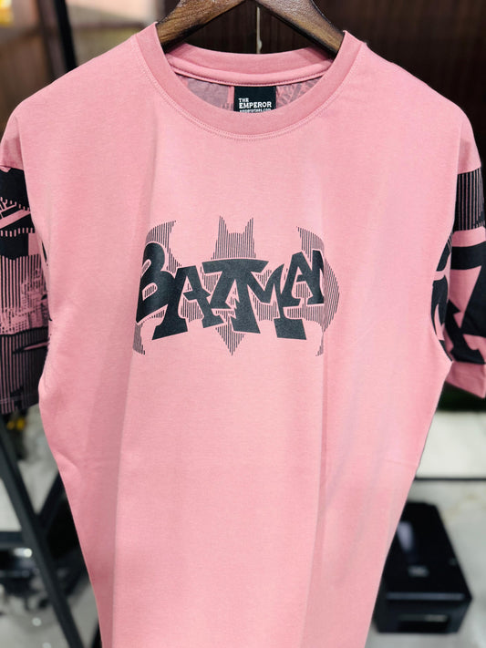Men Oversized Round Neck Drop Shoulder Printed Cotton T-Shirt