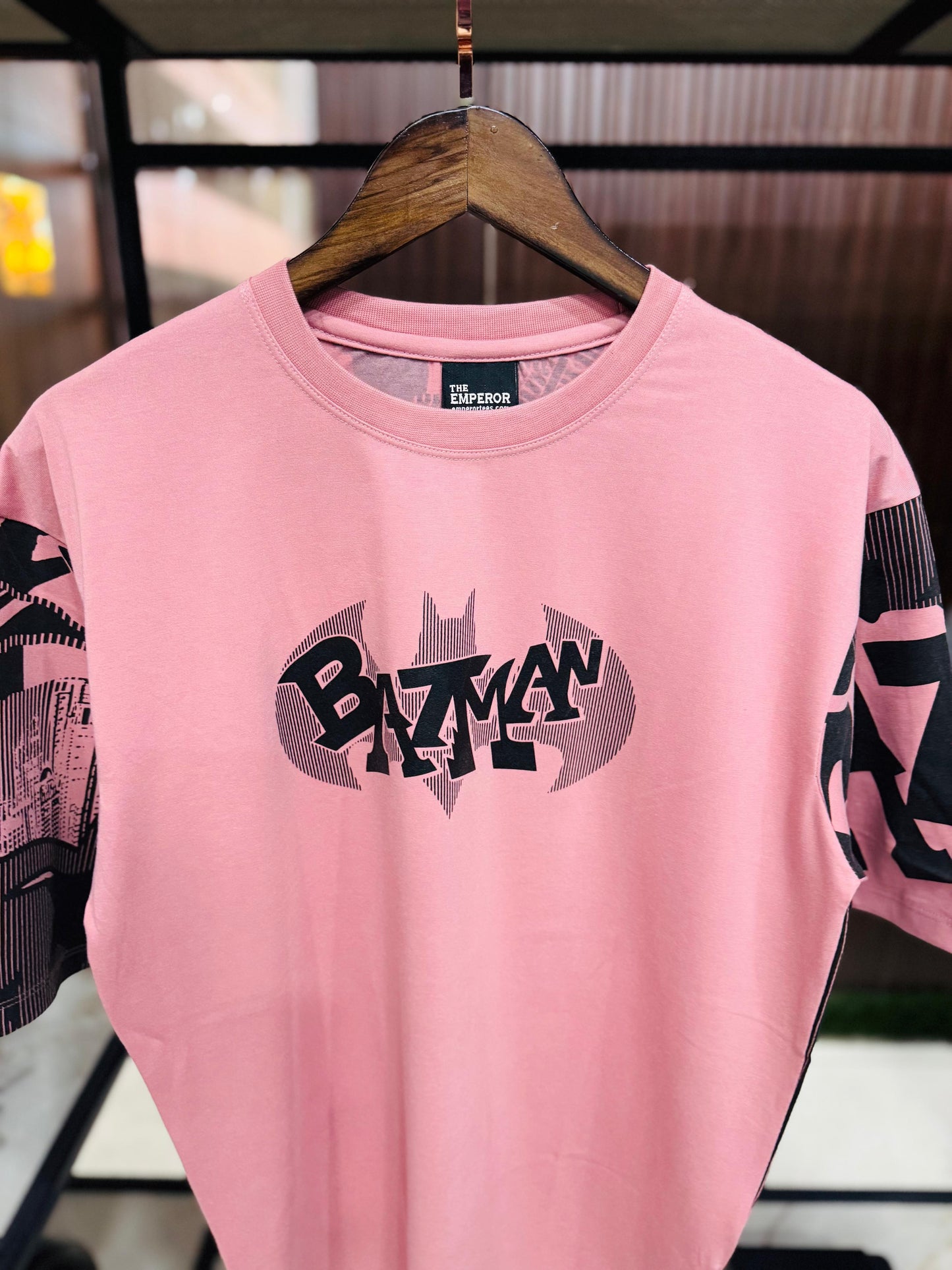 Men Oversized Round Neck Drop Shoulder Printed Cotton T-Shirt