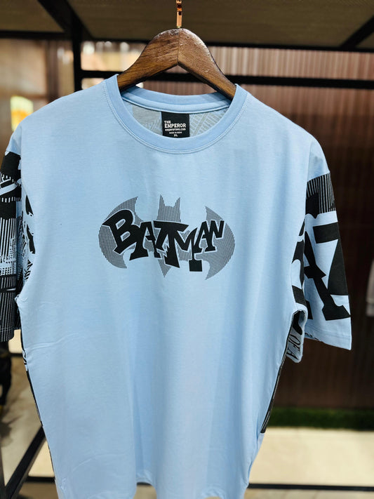 Men Oversized Round Neck Drop Shoulder Printed Cotton T-Shirt