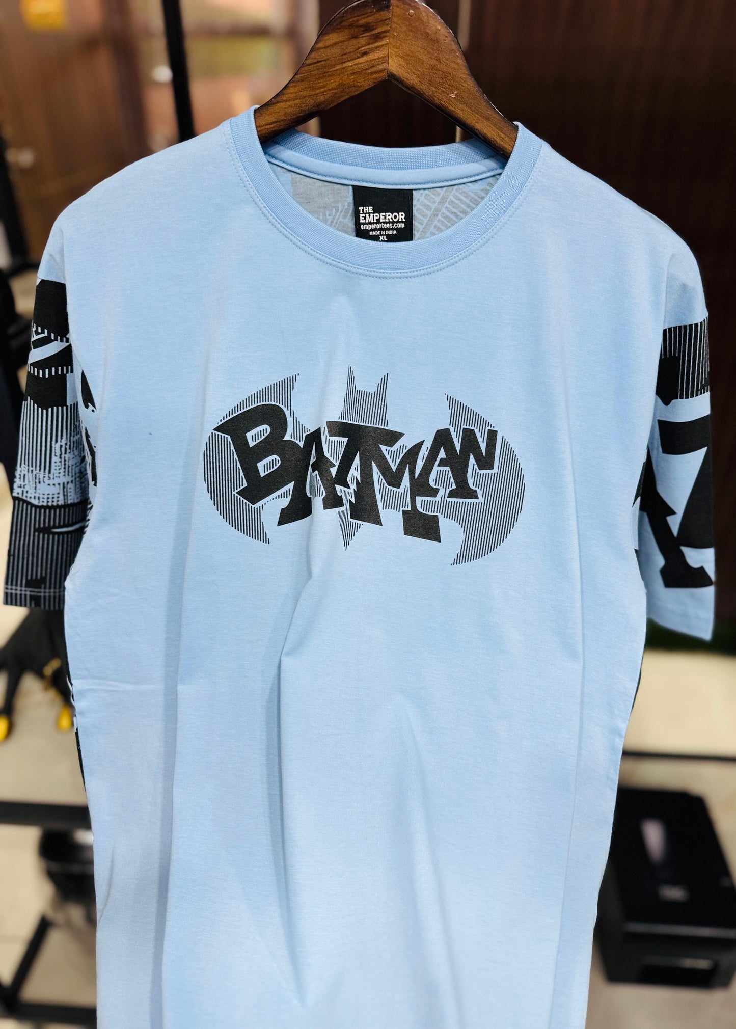 Men Oversized Round Neck Drop Shoulder Printed Cotton T-Shirt