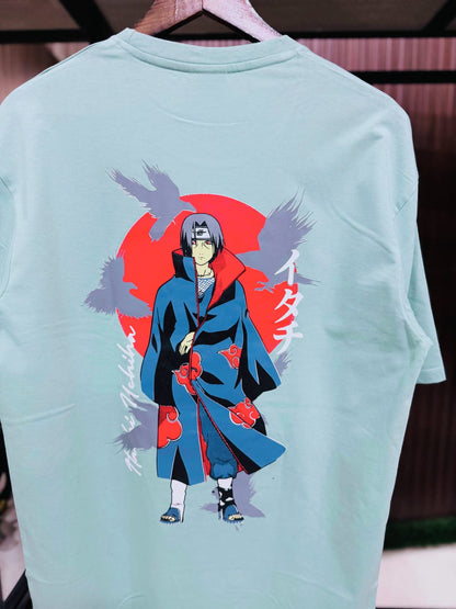Itachi Uchiha Akatsuki Naruto T-Shirt | Anime Graphic Tee for Men & Women | Pista Cotton Oversized Streetwear