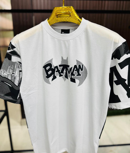 Men Oversized Round Neck Drop Shoulder Printed Cotton T-Shirt